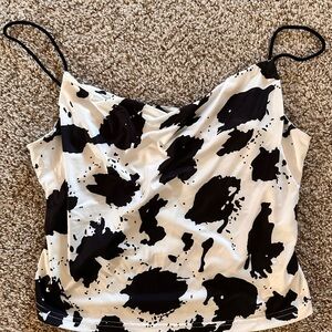 Black and White Spaghetti Strap Top